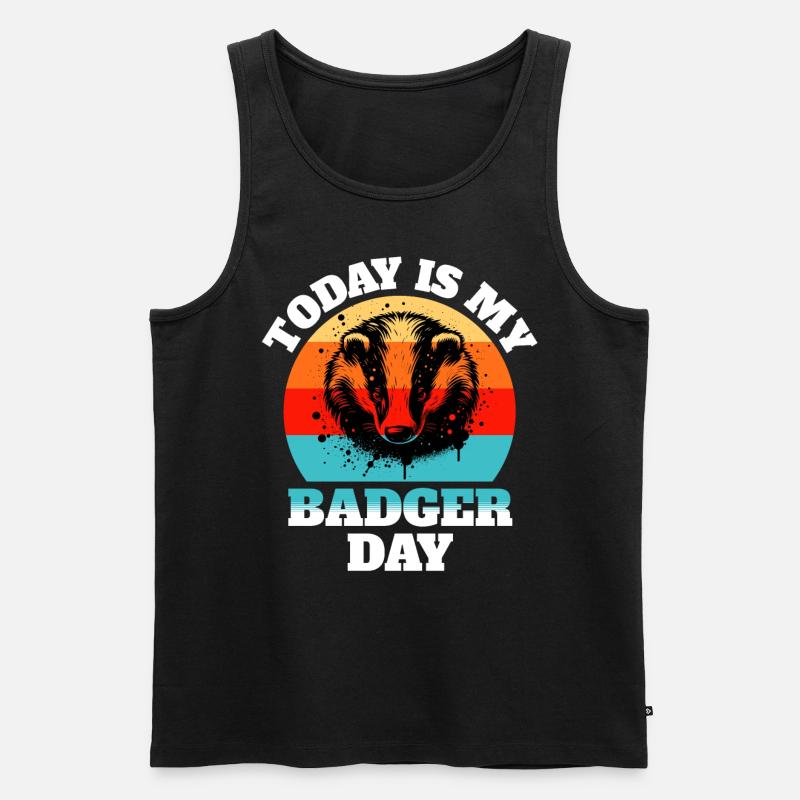 Honigdachs Sprüche - Männer Premium Bio Tank Top - Schwarz