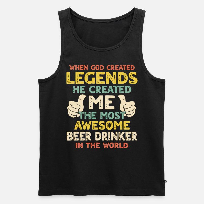 Biertrinker - Männer Premium Bio Tank Top - Schwarz