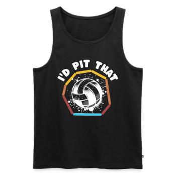 Gaga Ball Sayings - Men's Premium Organic Tank Top - black - Front - Michal (187cm)
