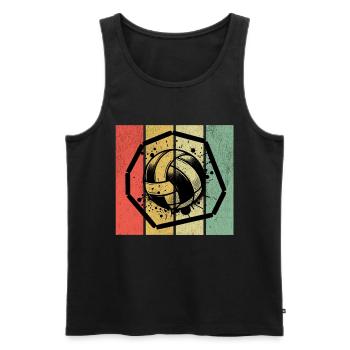 Gaga Ball Retro - Men's Premium Organic Tank Top - black - Front - Michal (187cm)
