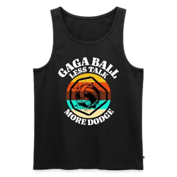 Gaga Ball Sayings - Men's Premium Organic Tank Top - black - Front - Michal (187cm)