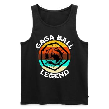 Gaga Ball Legend - Men's Premium Organic Tank Top - black - Front - Michal (187cm)