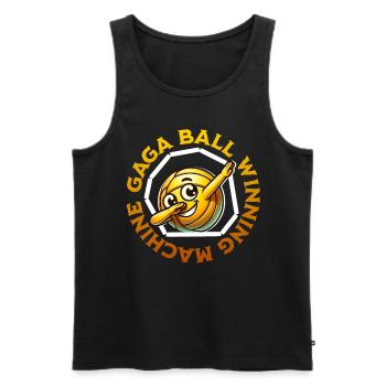 Gaga Ball Winner - Men's Premium Organic Tank Top - black - Front - Michal (187cm)