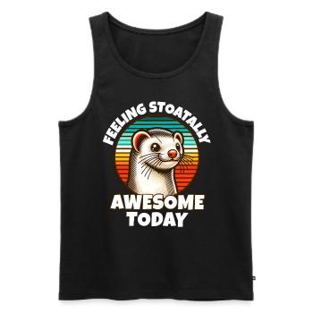 Ermine Sayings - Men's Premium Organic Tank Top - black - Front - AI Model Male 178 light (178cm)