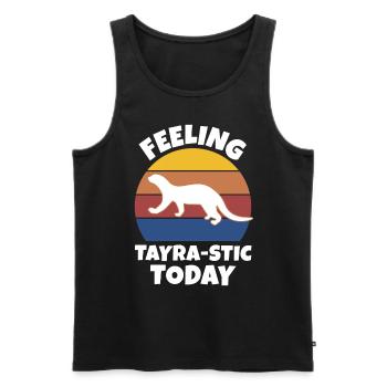 Marten sayings - Men's Premium Organic Tank Top - black - Front - AI Model Male 178 light (178cm)