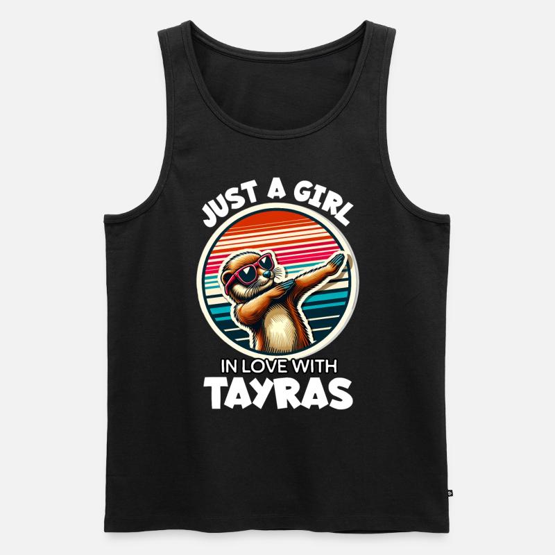 Mädchen Liebt Marder - Männer Premium Bio Tank Top - Schwarz