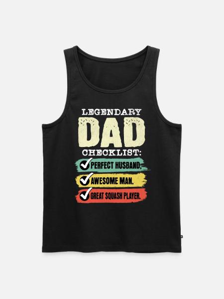 Dad Squash Player Father's Day - Men's Premium Organic Tank Top - black