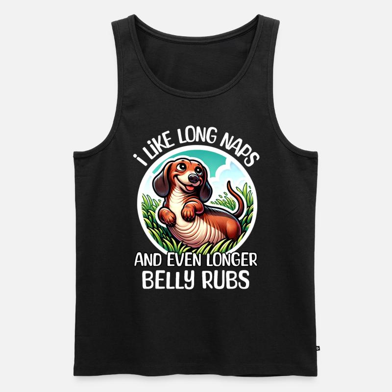 Dackel Sprüche - Männer Premium Bio Tank Top - Schwarz