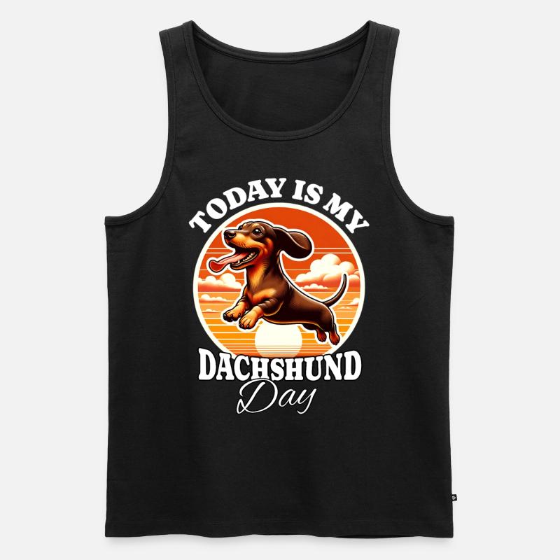 Dackel - Männer Premium Bio Tank Top - Schwarz