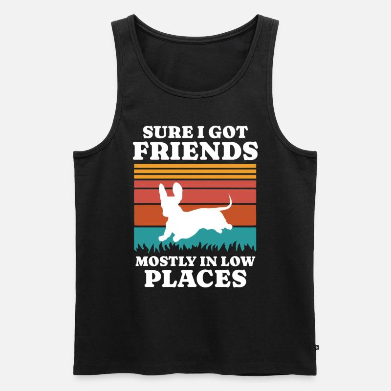 Dackel Spruch Teckel - Männer Premium Bio Tank Top - Schwarz