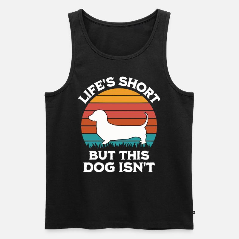Dackel Spruch - Männer Premium Bio Tank Top - Schwarz