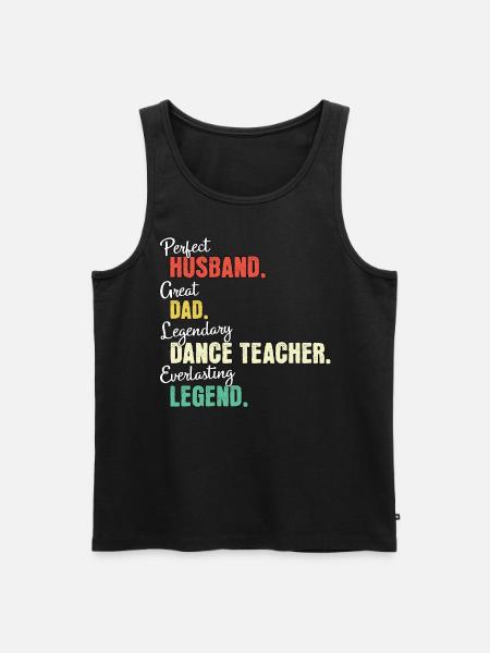 Dance teacher dad - Men's Premium Organic Tank Top - black