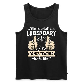 Legendärer Tanzlehrer - Männer Premium Bio Tank Top - Schwarz - Vorne - Michal (187cm)