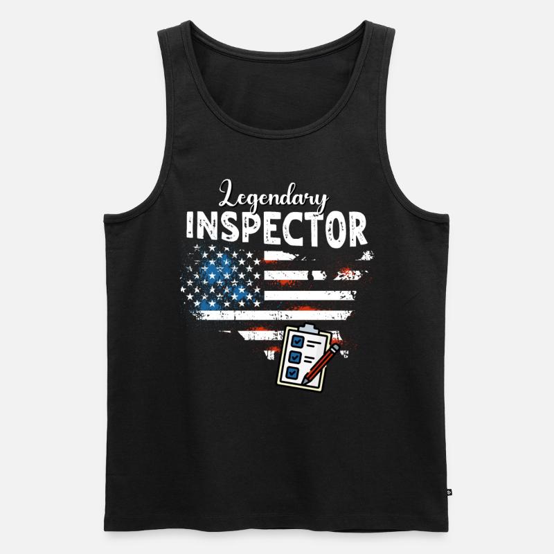 Inspektor - Männer Premium Bio Tank Top - Schwarz