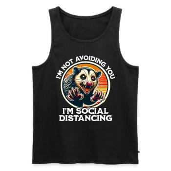 Opossum Saying - Men's Premium Organic Tank Top - black - Front - Michal (187cm)