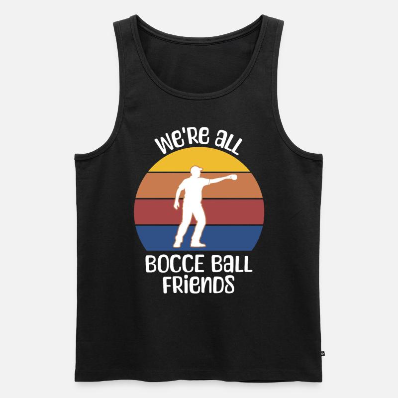 Bocce Ball Sprüche - Männer Premium Bio Tank Top - Schwarz