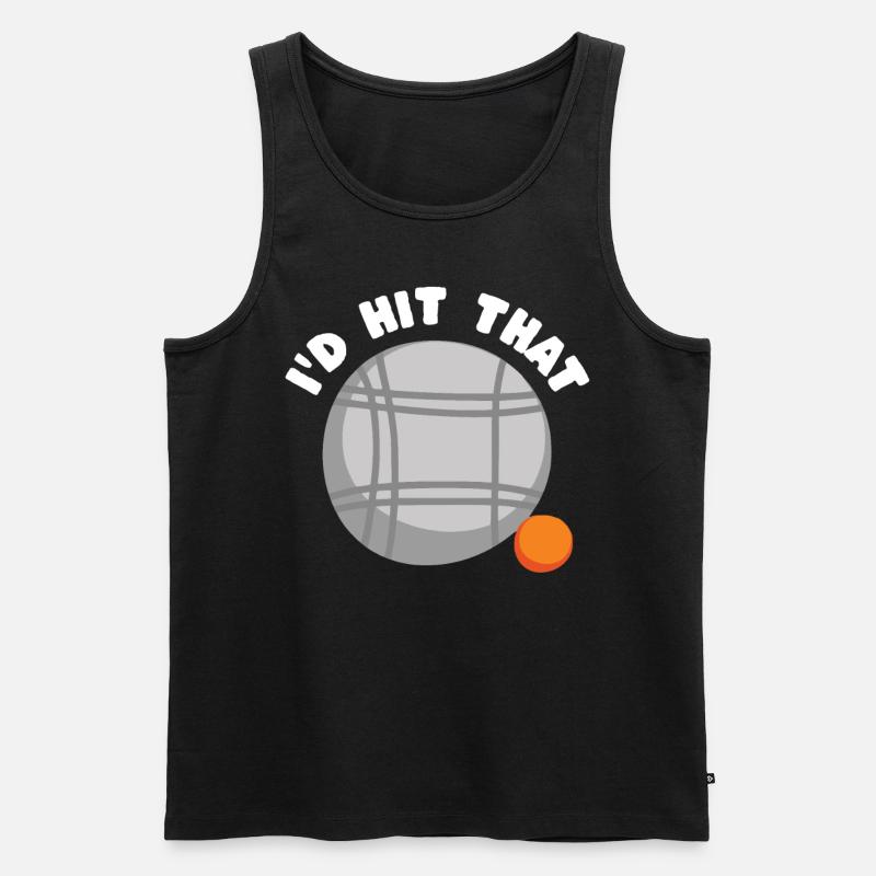Bocce Ball Sprüche - Männer Premium Bio Tank Top - Schwarz