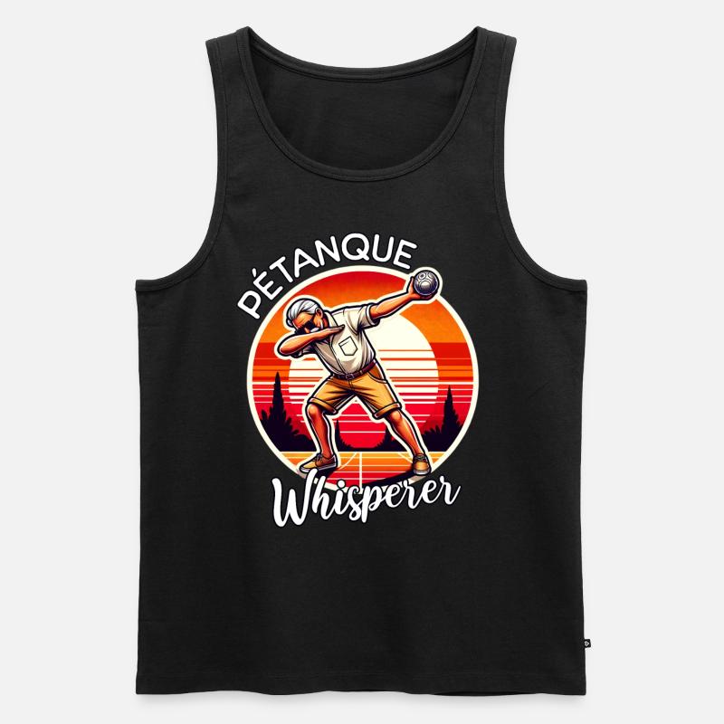 Petanque Flüsterer - Männer Premium Bio Tank Top - Schwarz