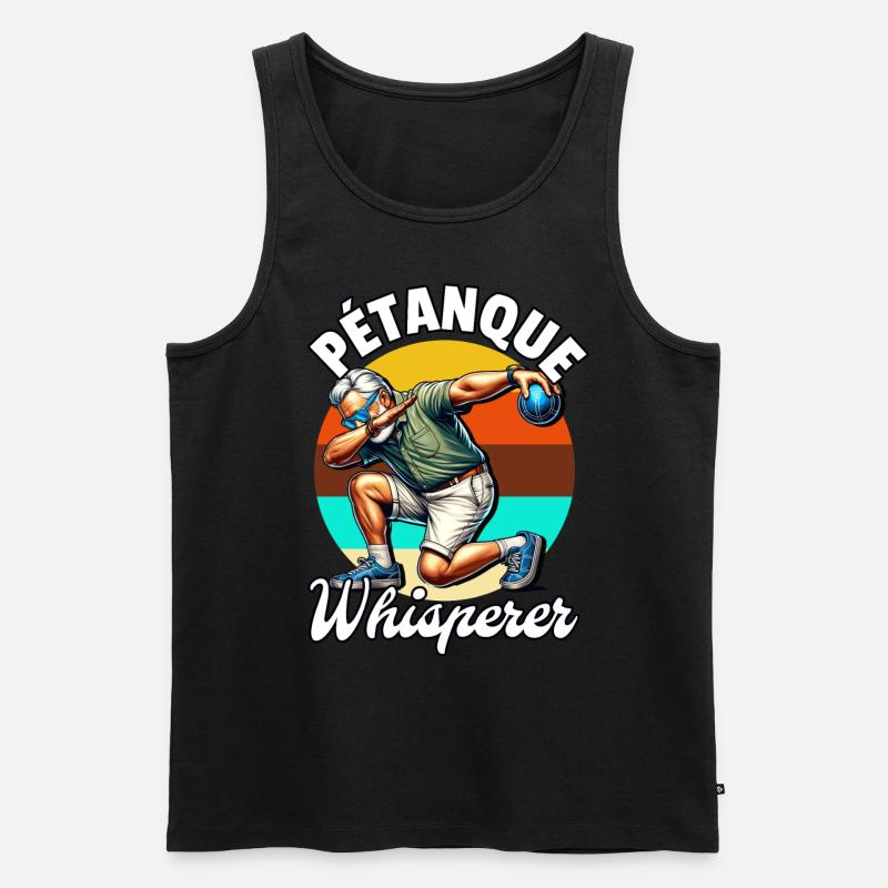 Petanque Whisperer - Männer Premium Bio Tank Top - Schwarz