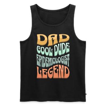 Papa Epidemiologist - Men's Premium Organic Tank Top - black - Front - Michal (187cm)