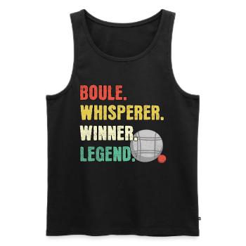 Boule Whisperer Boule Legend - Men's Premium Organic Tank Top - black - Front - AI Model Male 178 light (178cm)