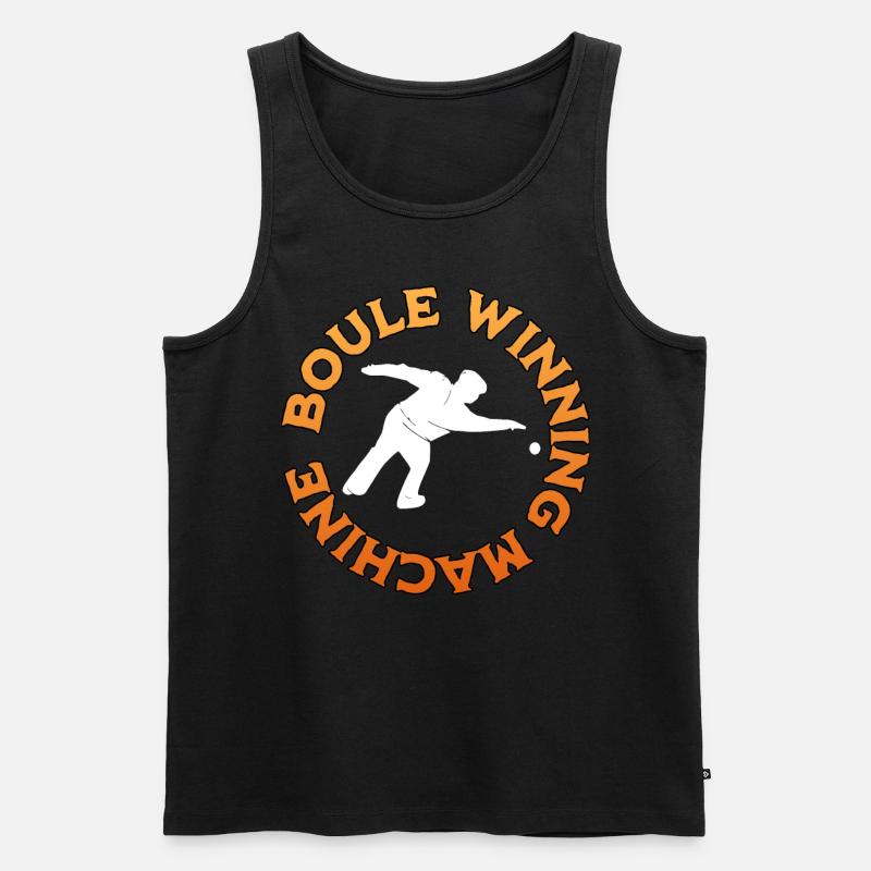 Boule Gewinner - Männer Premium Bio Tank Top - Schwarz
