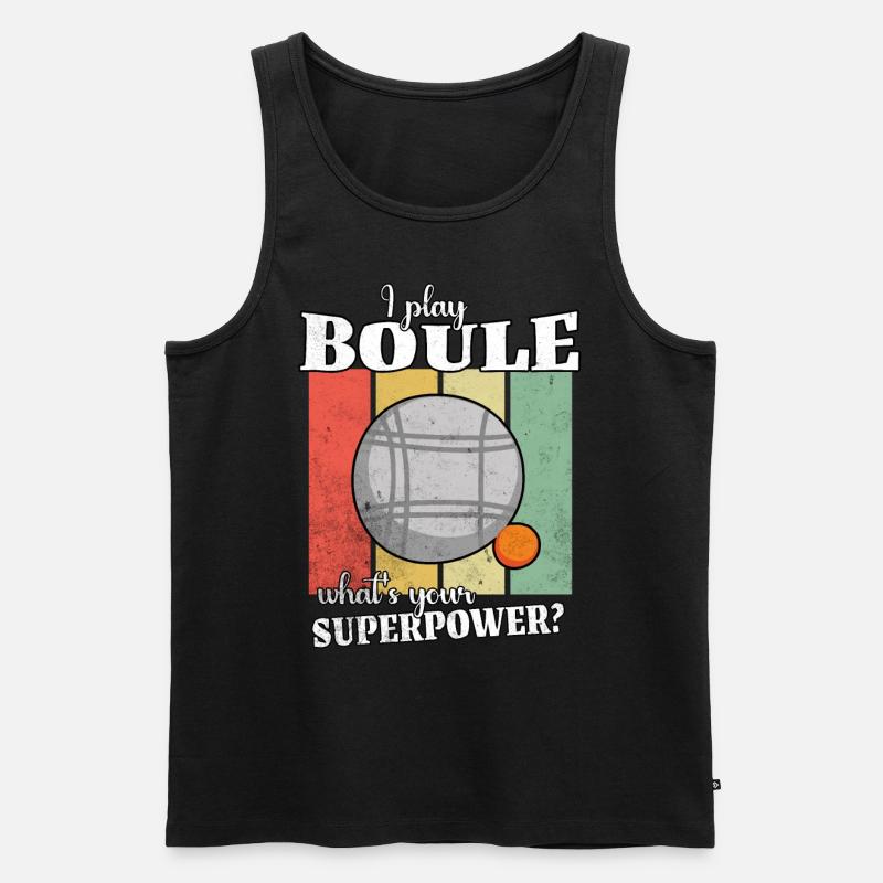 Lustiger Boule Spruch - Männer Premium Bio Tank Top - Schwarz