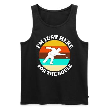 Boules - Men's Premium Organic Tank Top - black - Front - AI Model Male 178 light (178cm)