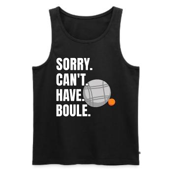 Drôle de dicton Boule - Débardeur bio Premium Homme - noir - Devant - AI Model Male 178 light (178cm)