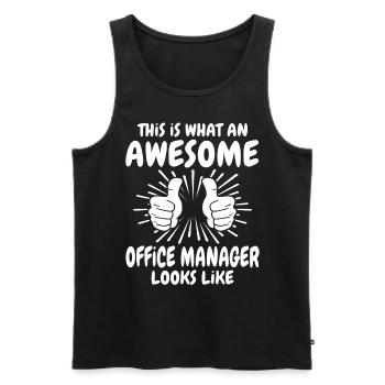 Büro Manager - Männer Premium Bio Tank Top - Schwarz - Vorne - AI Model Male 178 light (178cm)