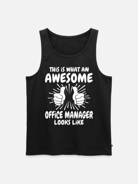 Office Manager - Men's Premium Organic Tank Top - black