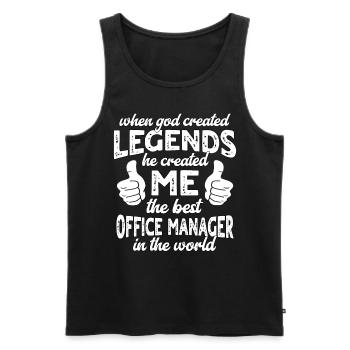 Bester Büro Manager Legende - Männer Premium Bio Tank Top - Schwarz - Vorne - AI Model Male 178 light (178cm)