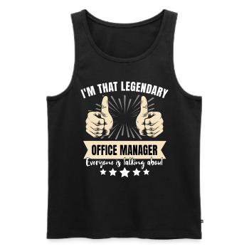 Legendärer Büro Manager - Männer Premium Bio Tank Top - Schwarz - Vorne - AI Model Male 178 light (178cm)