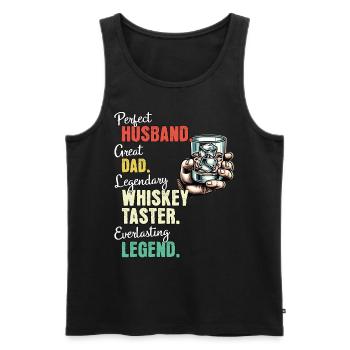 Whiskey Drinker Dad - Men's Premium Organic Tank Top - black - Front - AI Model Male 178 light (178cm)