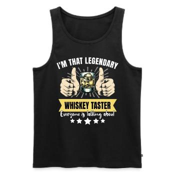 Buveur de whisky légendaire - Débardeur bio Premium Homme - noir - Devant - Michal (187cm)