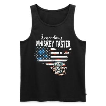 Buveur de whisky US - Débardeur bio Premium Homme - noir - Devant - Michal (187cm)