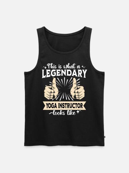 Legendärer Yogalehrer - Männer Premium Bio Tank Top - Schwarz