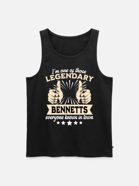 Legendary Bennett Legend - Men's Premium Organic Tank Top - black