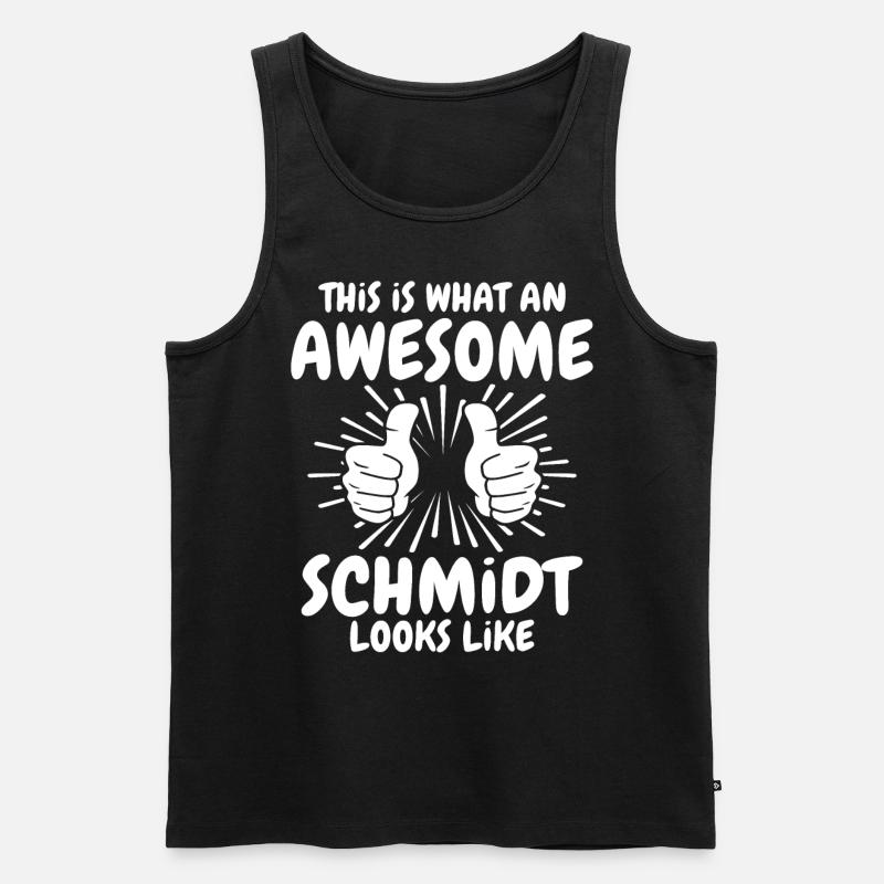 Schmidt - Männer Premium Bio Tank Top - Schwarz