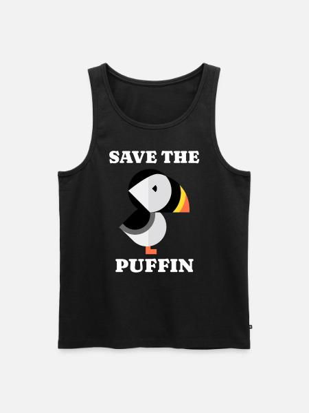 Save Puffin - Men's Premium Organic Tank Top - black