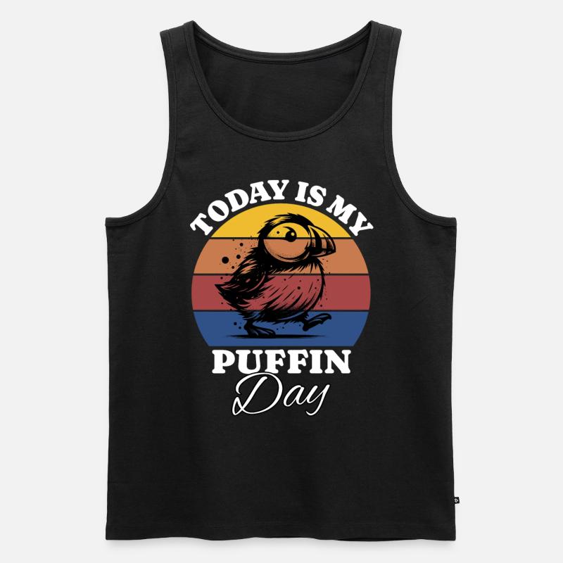 Papageientaucher - Männer Premium Bio Tank Top - Schwarz