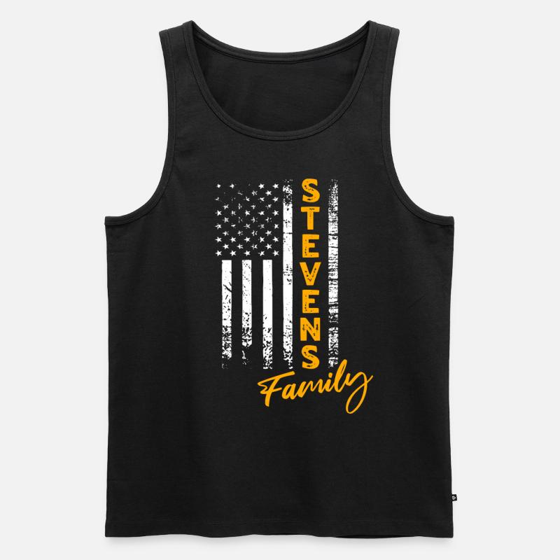 Stevens USA - Männer Premium Bio Tank Top - Schwarz