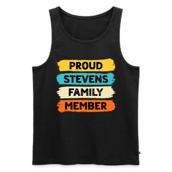 Stolzer Stevens - Männer Premium Bio Tank Top - Schwarz - Vorne - AI Model Male 178 light (178cm)