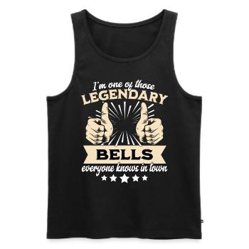 Legendäre Bell Legende - Männer Premium Bio Tank Top - Schwarz - Vorne - AI Model Male 178 light (178cm)