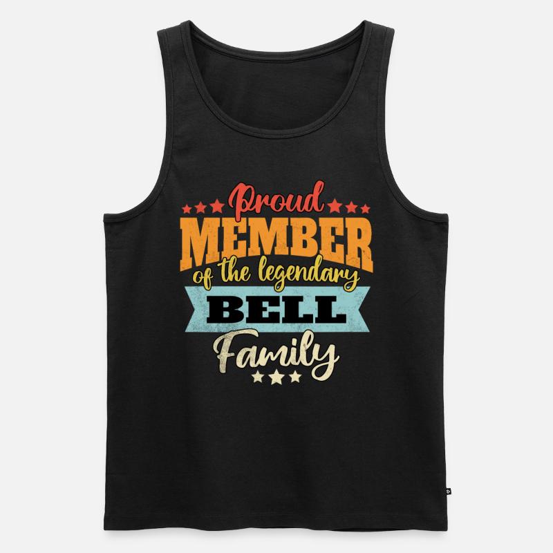Name Bell - Männer Premium Bio Tank Top - Schwarz