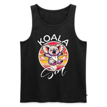 Koala Girl - Männer Premium Bio Tank Top - Schwarz - Vorne - Michal (187cm)