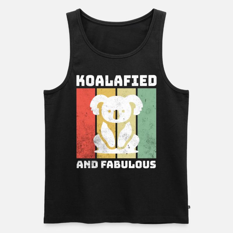 Koala Sprüche - Männer Premium Bio Tank Top - Schwarz