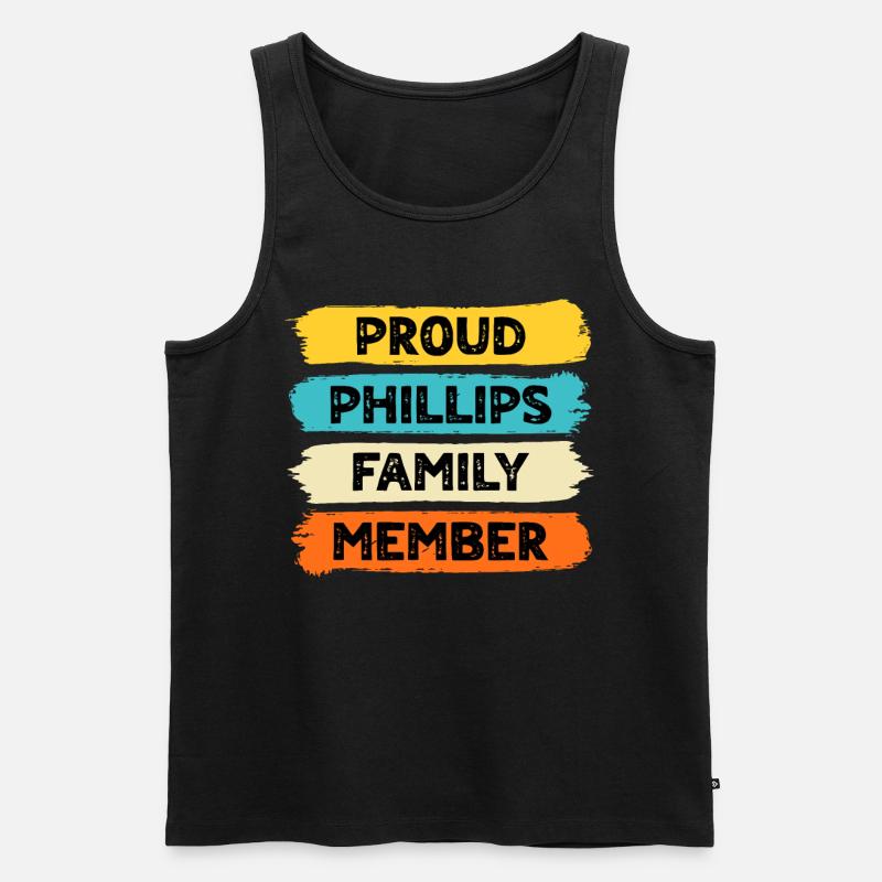 Stolzer Phillips - Männer Premium Bio Tank Top - Schwarz