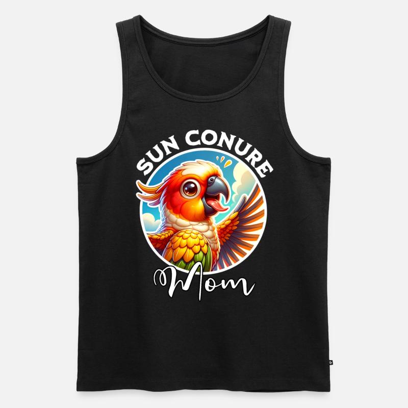 Sun Conure Mom - Männer Premium Bio Tank Top - Schwarz