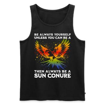 Sun Parakeet Saying - Men's Premium Organic Tank Top - black - Front - Michal (187cm)